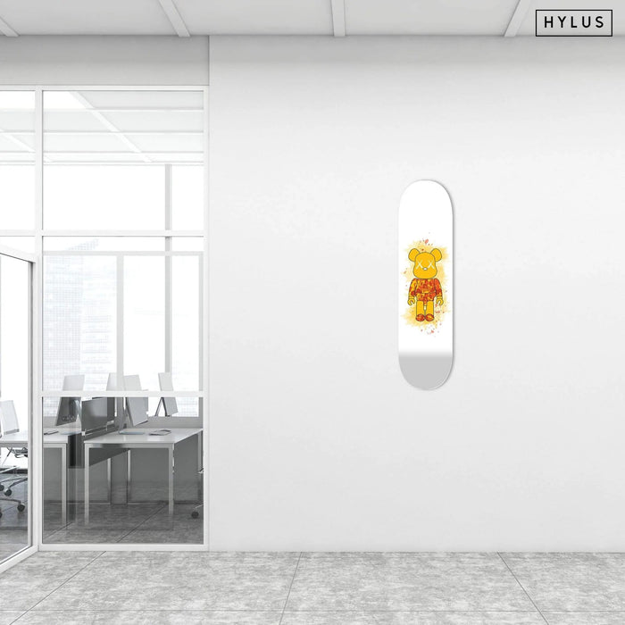 Orange Camo Toy Figure Skateboard