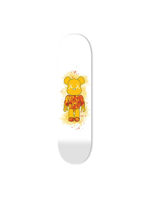 Orange Camo Toy Figure Skateboard