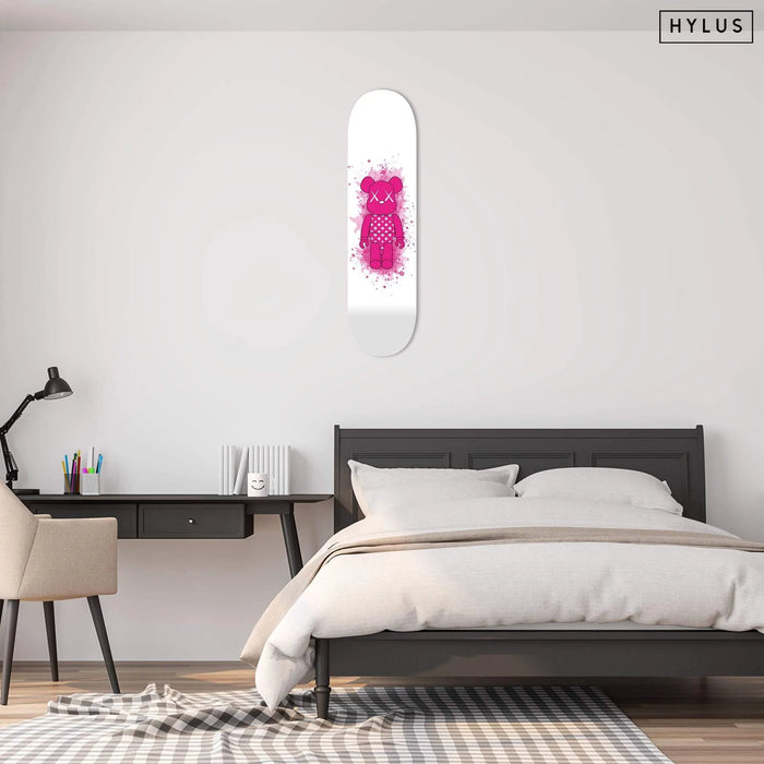Diamonds Pink Toy Figure Skateboard