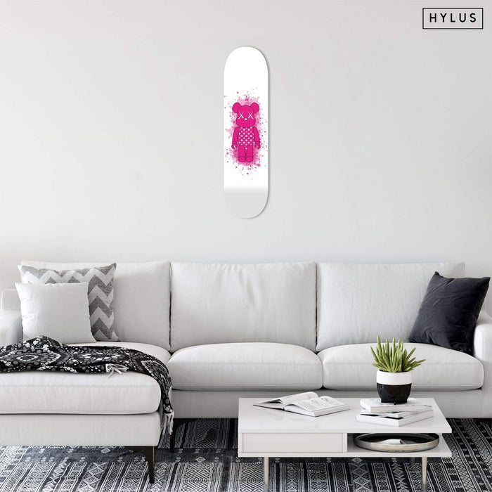 Diamonds Pink Toy Figure Skateboard