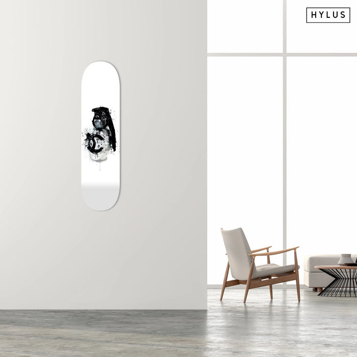 Luxury Grenade White Skateboard