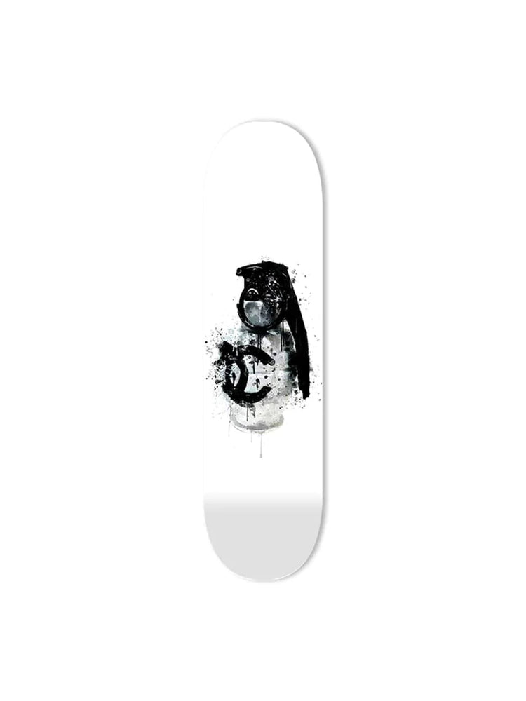 Luxury Grenade White Skateboard