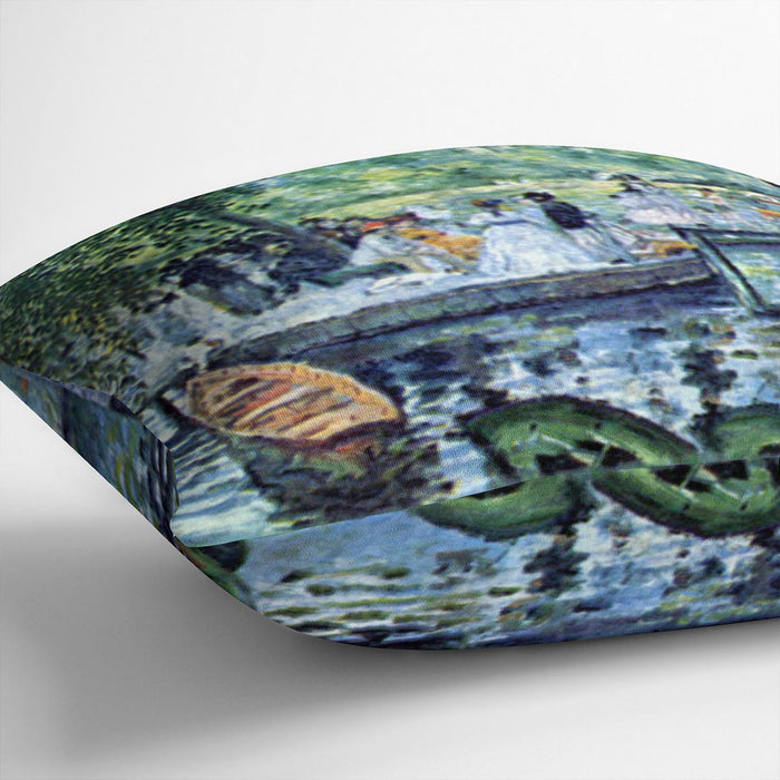 La Grenouillere1 by Renoir Cushion