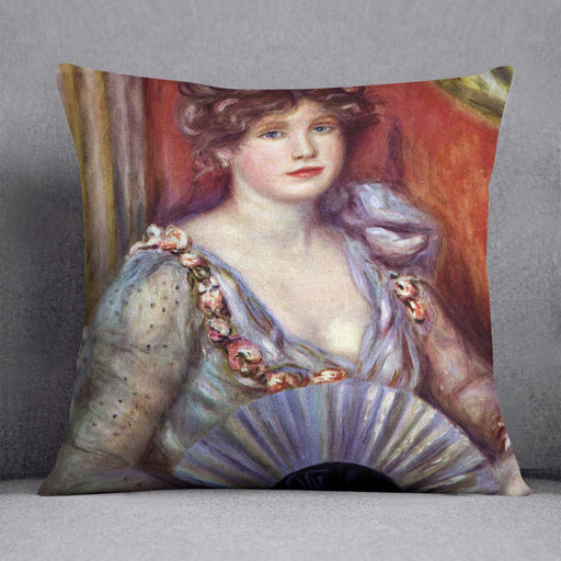 Lady with fan by Renoir Cushion