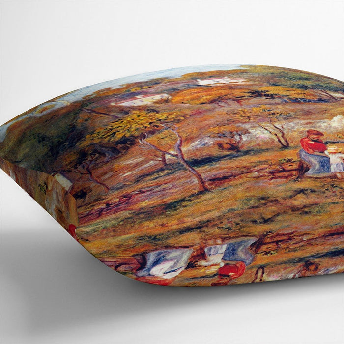 Landscape at Cagnes by Renoir Cushion