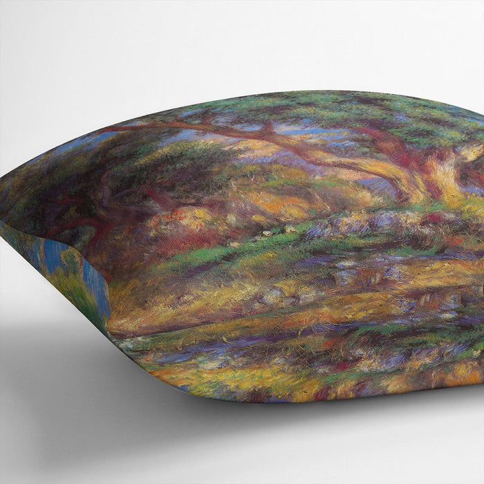 Landscape in Menton by Renoir Cushion