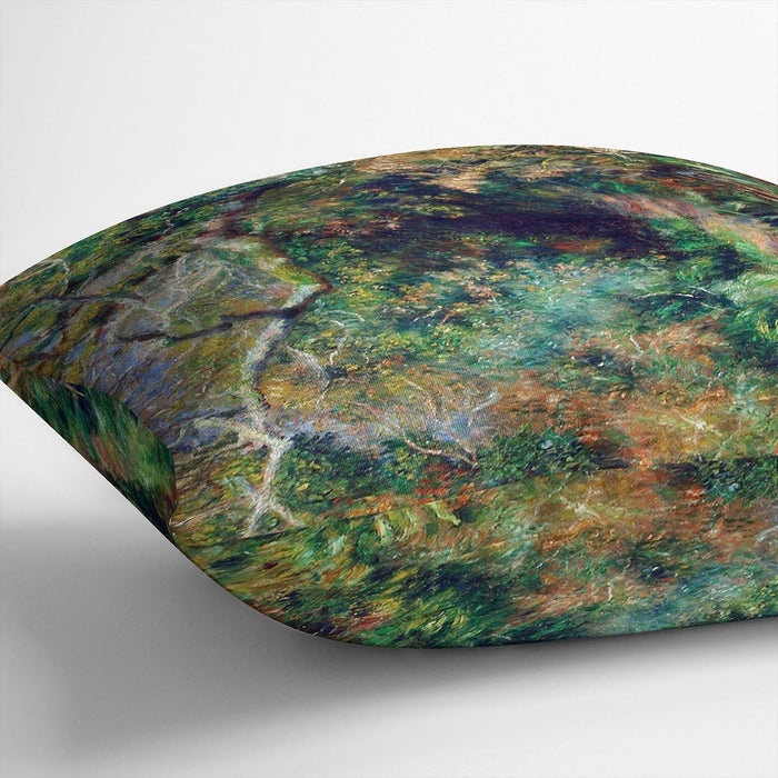 Landscape in southern France by Renoir Cushion