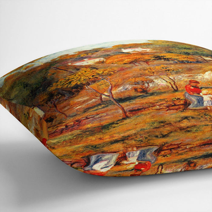 Landscape with Cagnes by Renoir Cushion