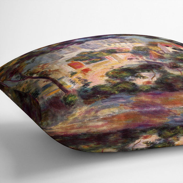 Landscape with the view of Sacre Coeur by Renoir Cushion