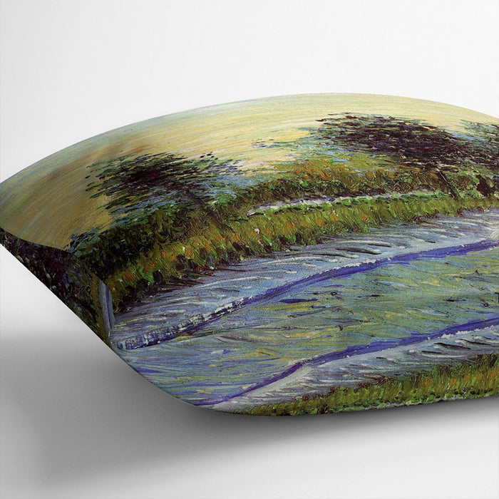 Lane in Voyer d Argenson Park at Asnieres by Van Gogh Cushion