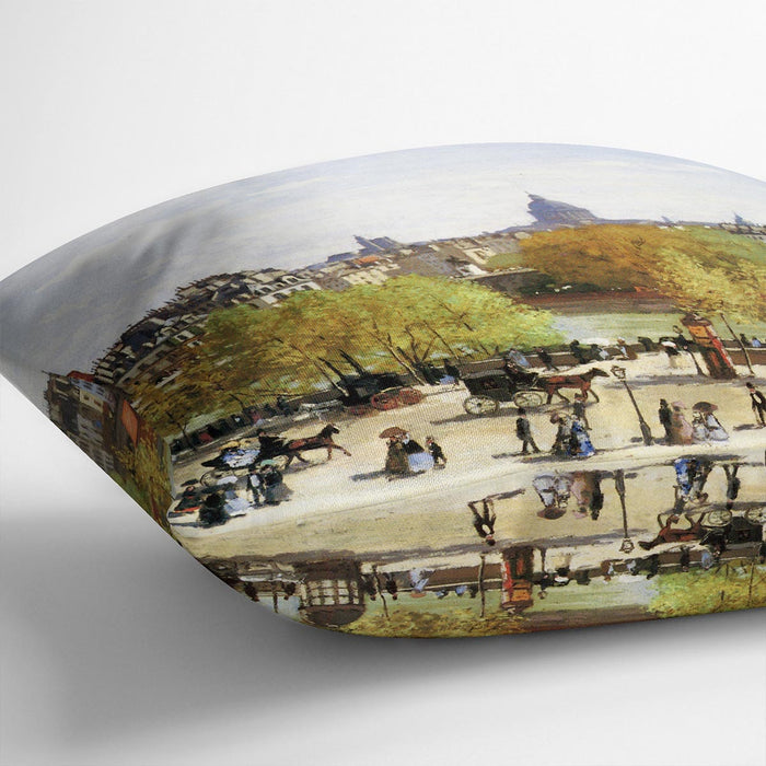 Le quai du Louvre by Monet Cushion