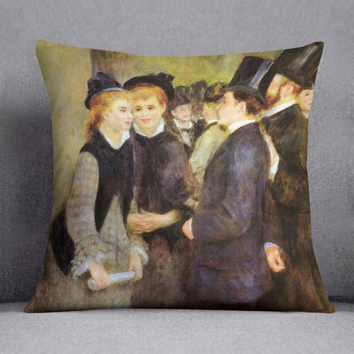 Leaving The Conservatoire by Renoir Cushion