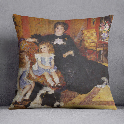 Madame Charpentier and her children by Renoir Cushion