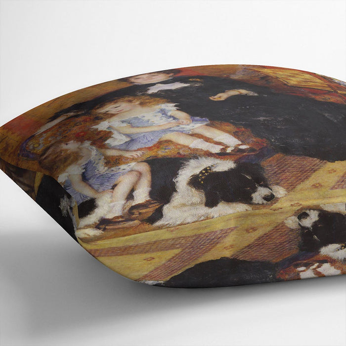 Madame Charpentier and her children by Renoir Cushion