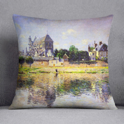 Monets garden in Vetheuil by Monet Cushion
