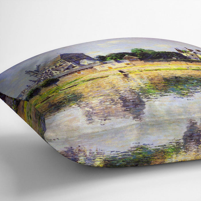 Monets garden in Vetheuil by Monet Cushion