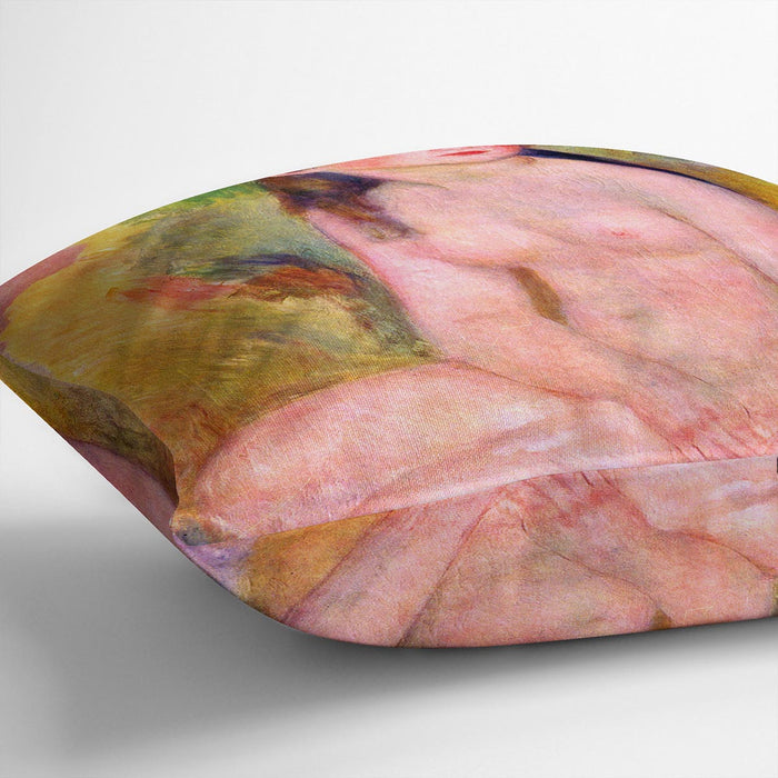 Nude female by Renoir Cushion