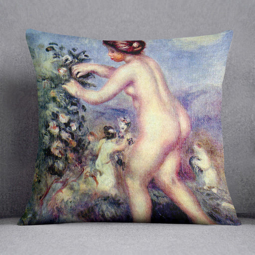 Ode to flower after Anakreon by Renoir Cushion