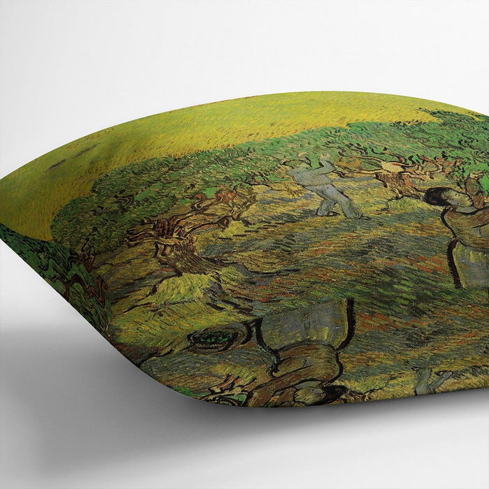 Olive Grove with Picking Figures by Van Gogh Cushion