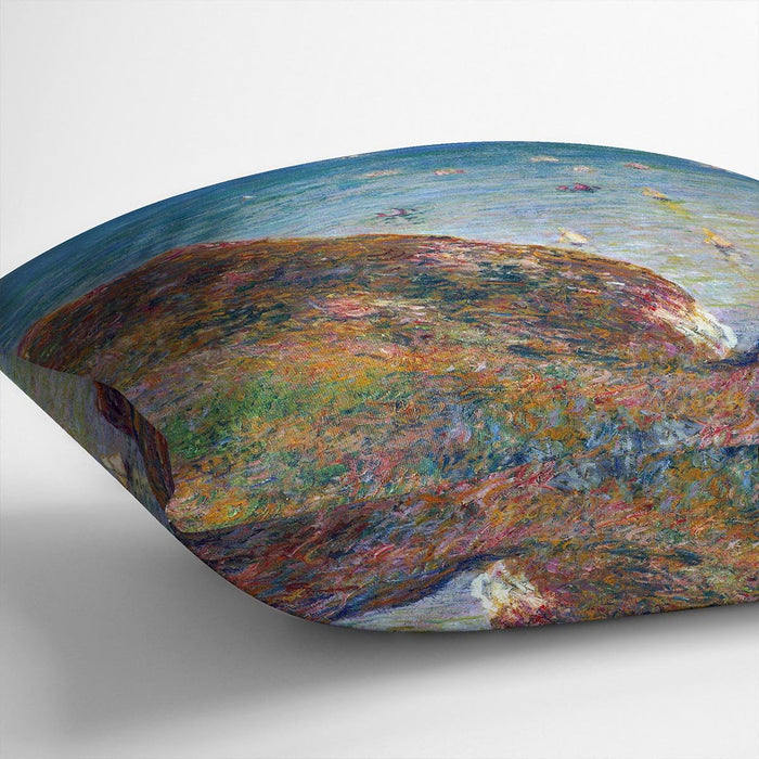 On the cliffs of Pour Ville Fine weather by Monet Cushion