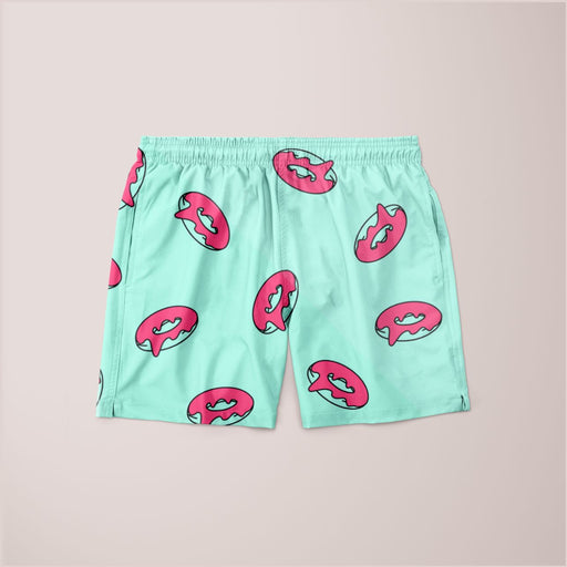 Pink Glazed Donuts Pattern Shorts