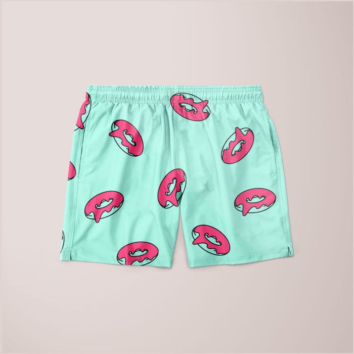 Pink Glazed Donuts Pattern Shorts
