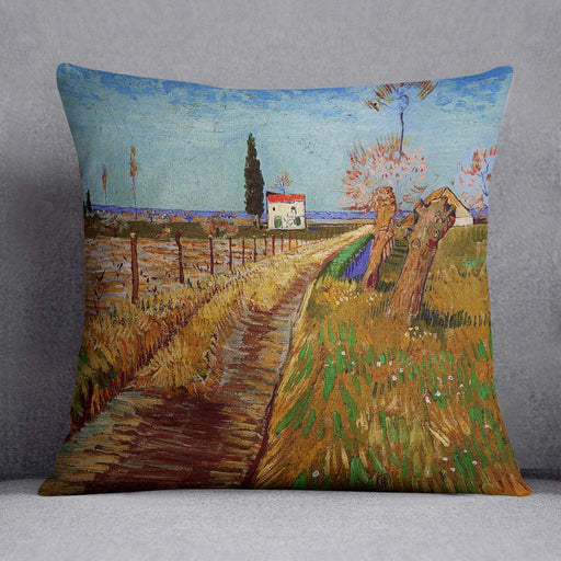 Path Through a Field with Willows by Van Gogh Cushion
