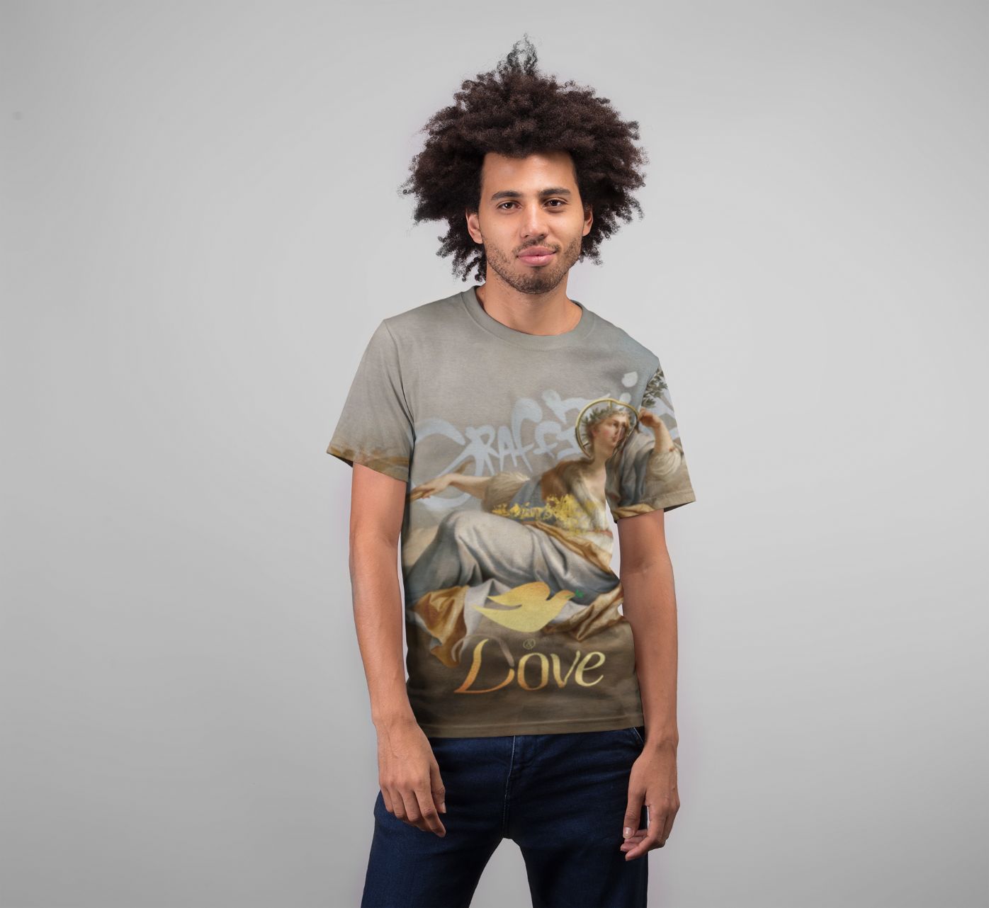 Peace & Love Premium Sublimation Adult T-Shirt