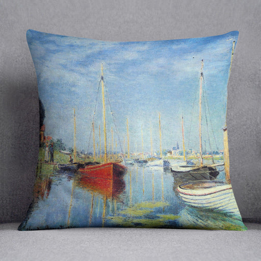 Pleasure Boats at Argenteuil by Monet Cushion