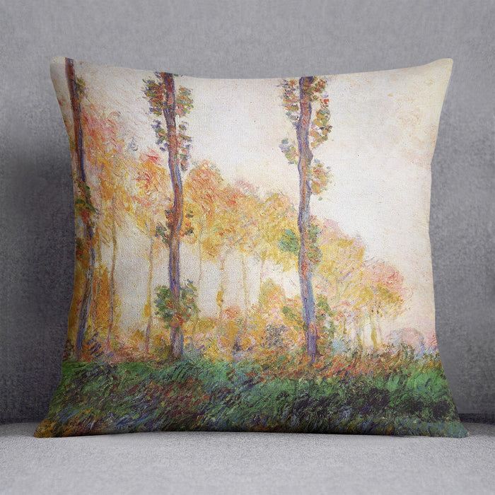 Poplars in Autumn 2 by Monet Cushion