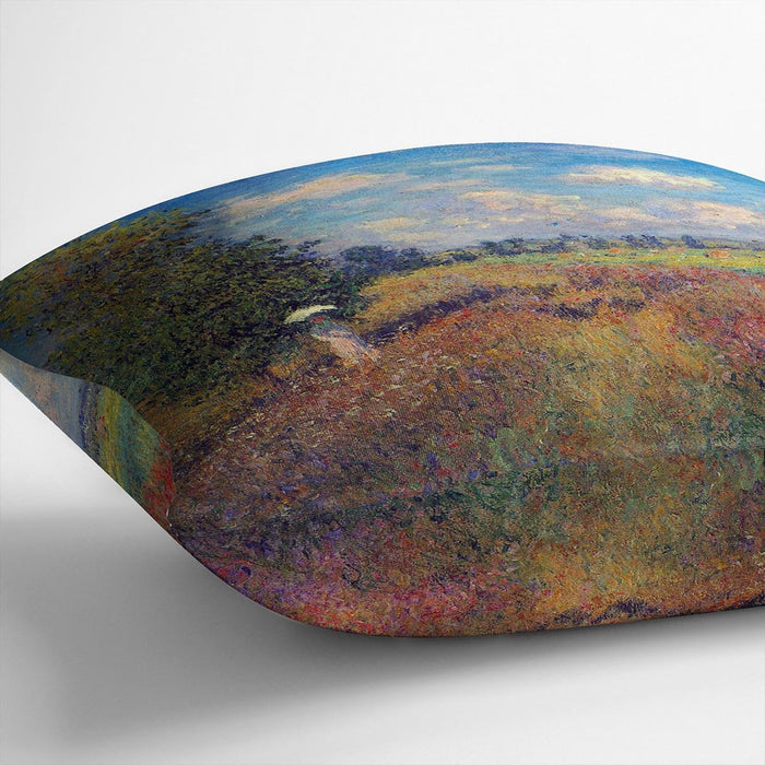 Poppy Field in Summer by Monet Cushion