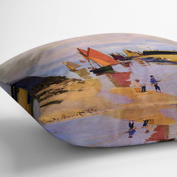 Port of Trouville by Monet Cushion