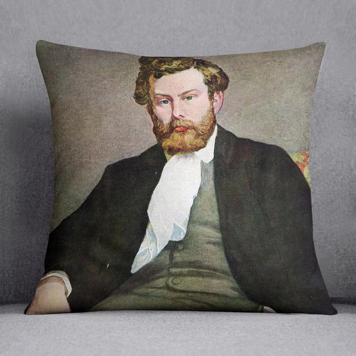 Portrait of Alfred Sisley by Renoir Cushion