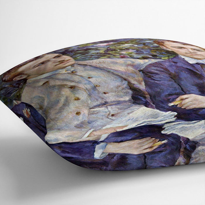 Portrait of Charles and George by Renoir Cushion