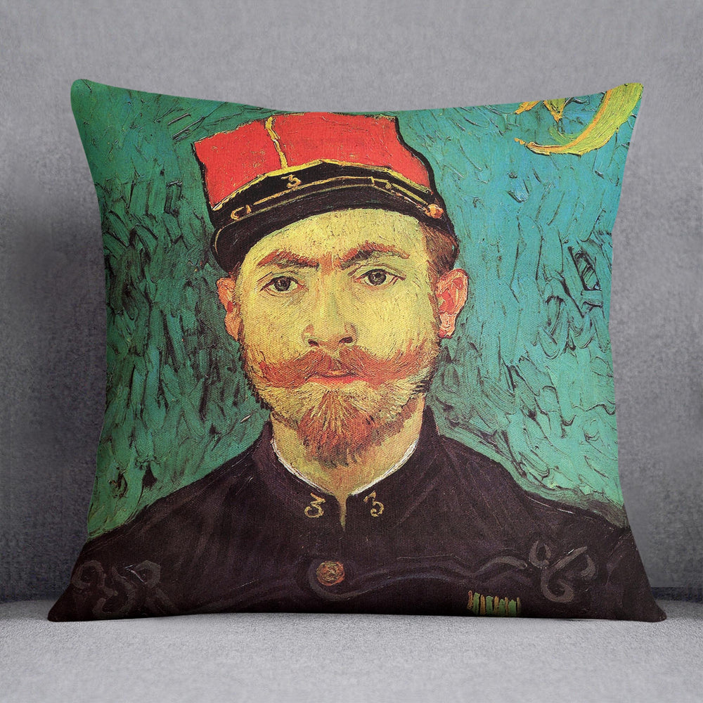 Portrait of Milliet Second Lieutenant of the Zouaves by Van Gogh Cushion