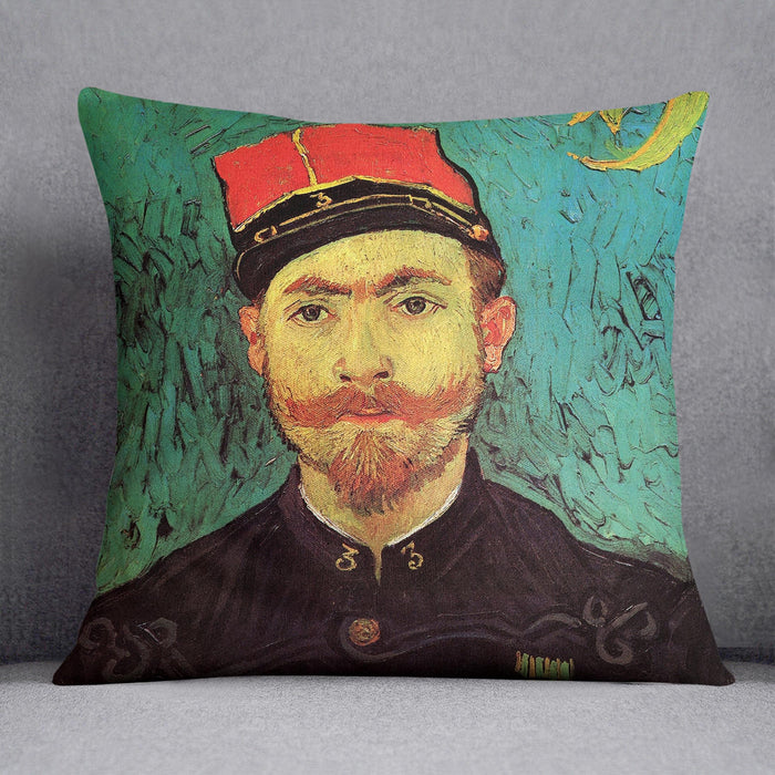 Portrait of Milliet Second Lieutenant of the Zouaves by Van Gogh Cushion