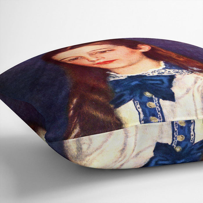 Portrait of Therese Berard by Renoir Cushion