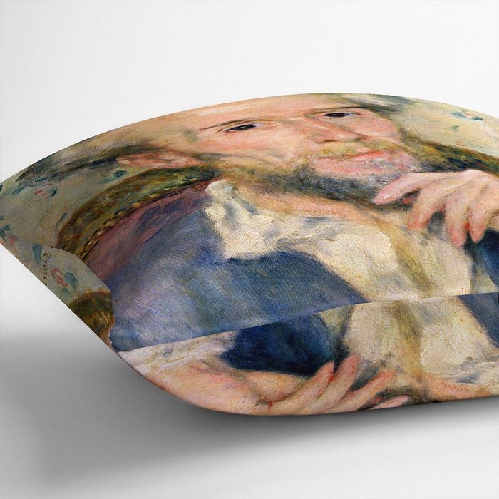 Portrait of a man by Renoir Cushion