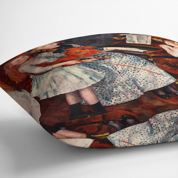 Portrait of the daughter of Catulle Mendes by Renoir Cushion