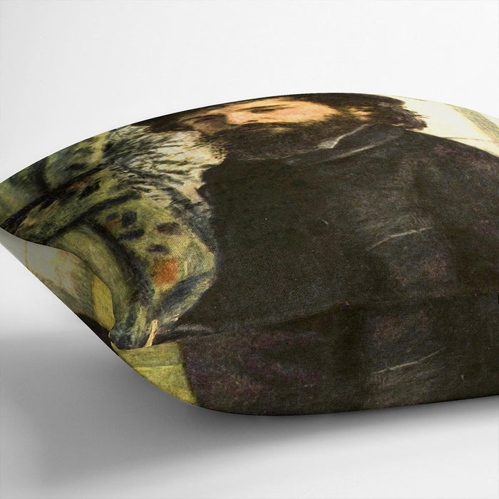 Portrait of the painter Claude Monet by Renoir Cushion