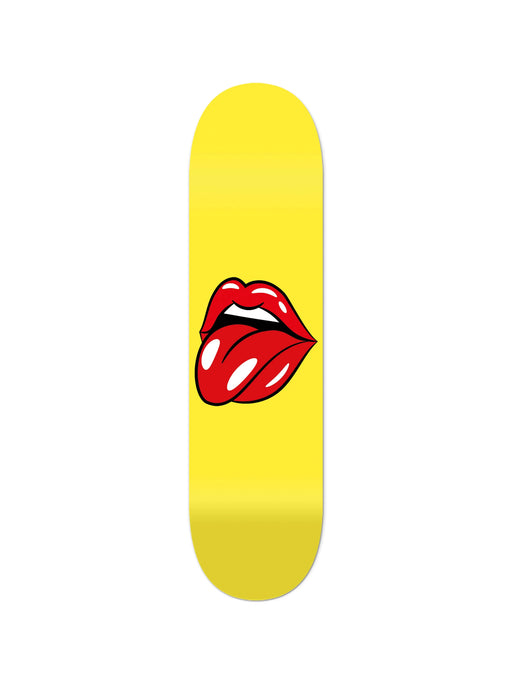 Lips Yellow Skateboard