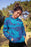 Alpine Blue Retro Female Sublimation Hoodie