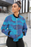 Alpine Blue Retro Female Bomber Jacket