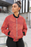 Alpine Red Retro Female Bomber Jacket