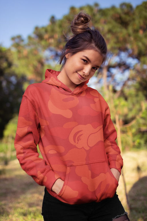 Alpine Red Retro Female Sublimation Hoodie