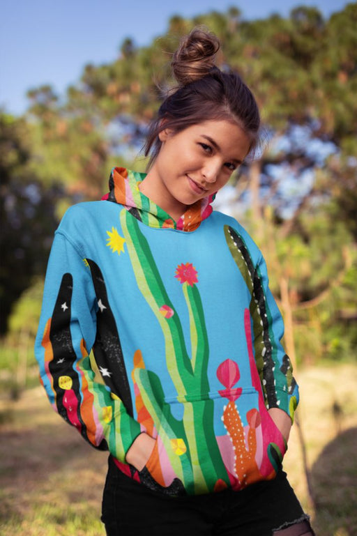 Cactus Time Female Sublimation Hoodie
