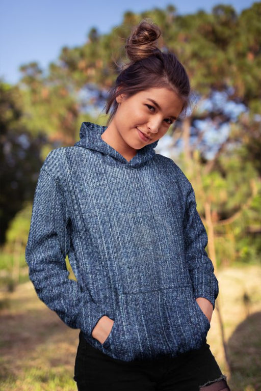 Denim Style Female Sublimation Hoodie