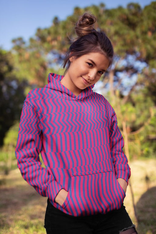 Glitchwaves Female Sublimation Hoodie