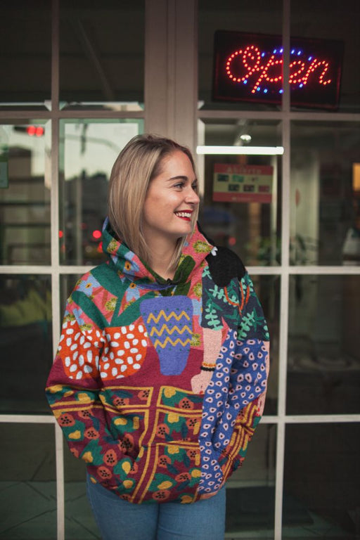 Hawaiian Girl Relaxing Female Sublimation Hoodie