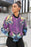 Purple Tiger Female Bomber Jacket